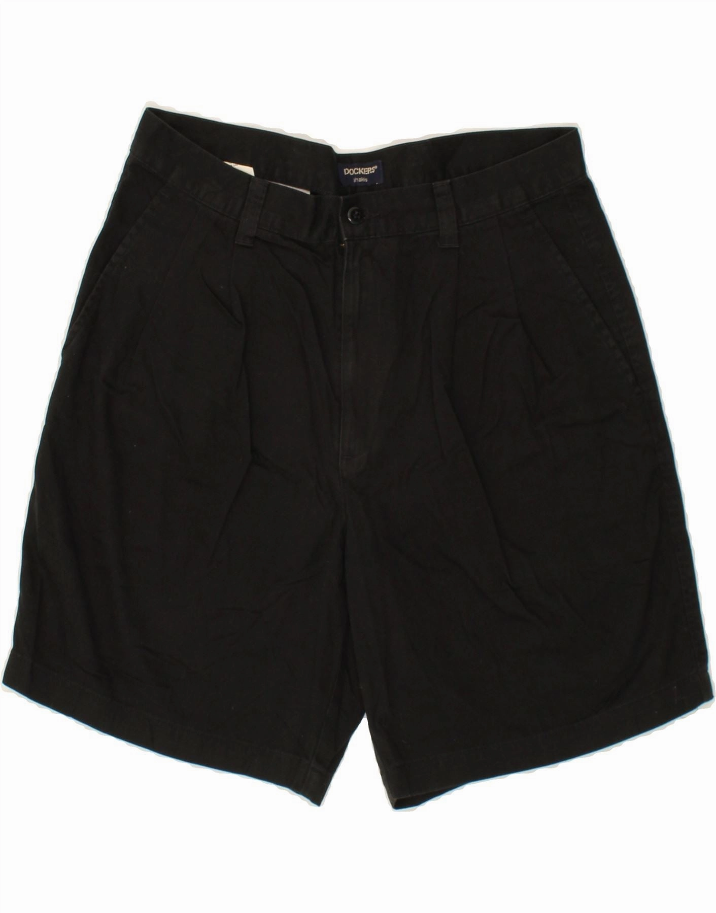 Stay Cool Cozy Wear DOCKERS Mens Khakis Chino Shorts W34 Large Black Cotton