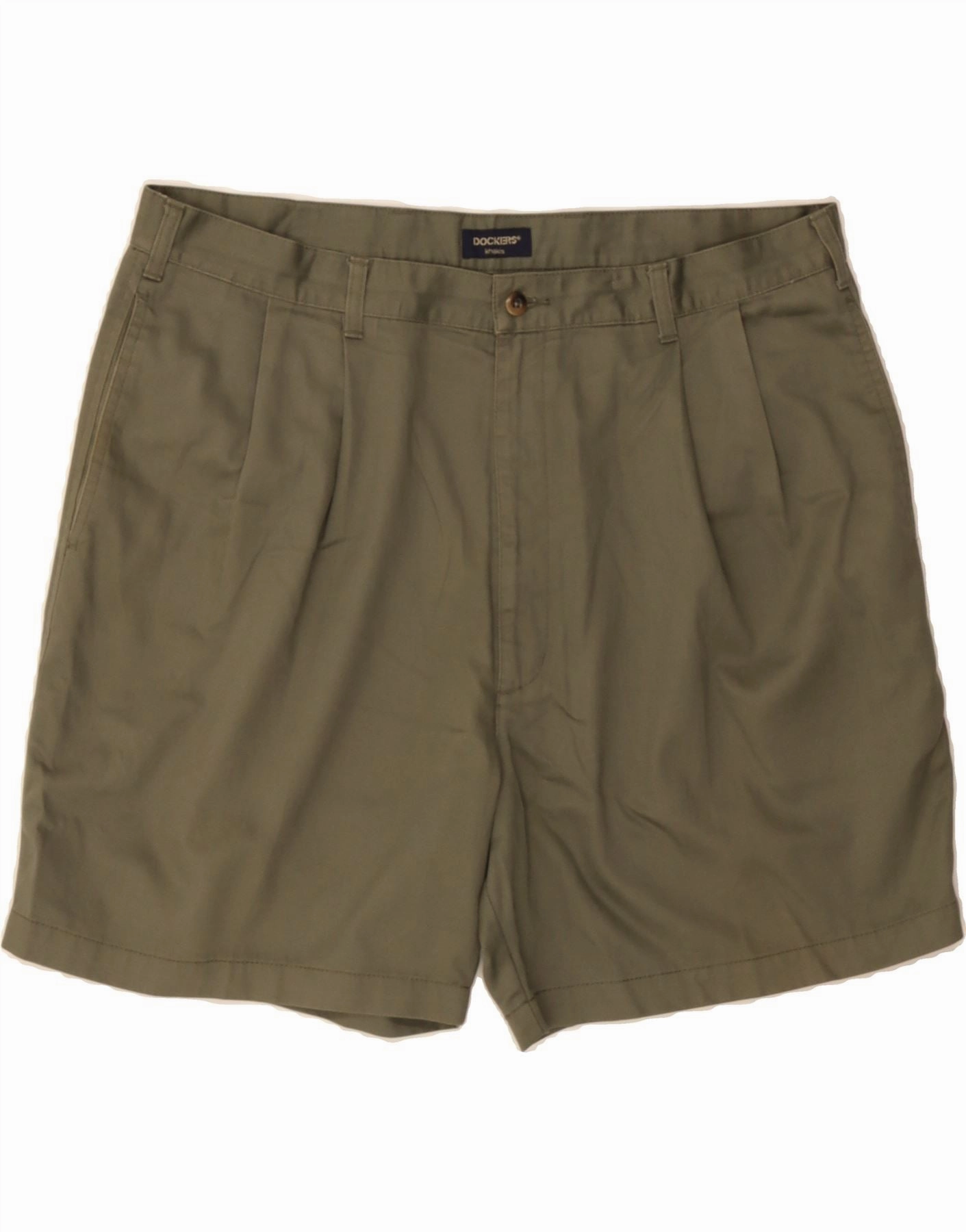 Multi Directional Flex Stretchy Hemline DOCKERS Mens Khakis Pegged Chino Shorts  W40  XL Khaki Cotton