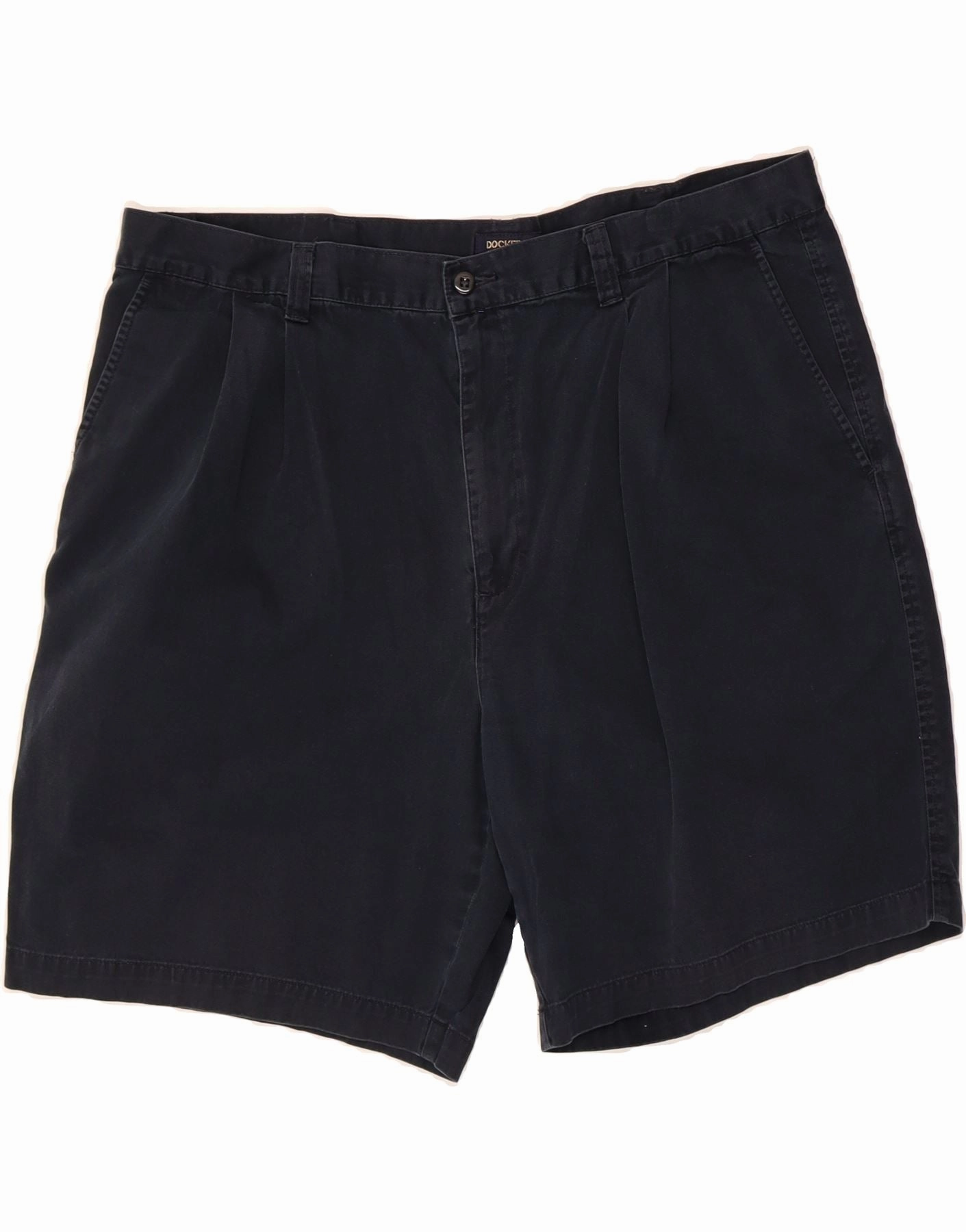 QuickAccessPockets DOCKERS Mens Khakis Pegged Chino Shorts W42 2XL Navy Blue Cotton