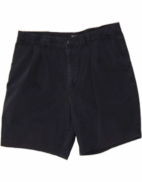 QuickAccessPockets DOCKERS Mens Khakis Pegged Chino Shorts W42 2XL Navy Blue Cotton