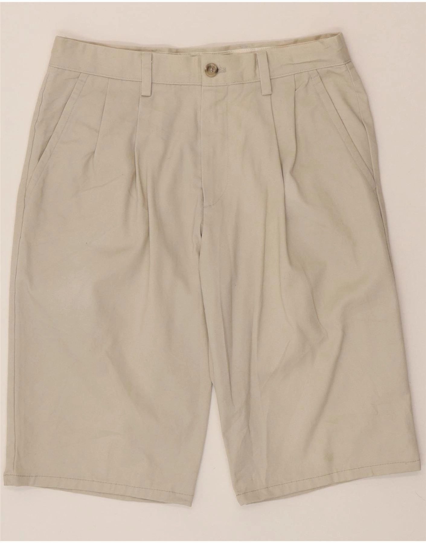DOCKERS Mens Pegged Chino Shorts W32 Medium Beige Cotton Odor Resistant Coating NonIrritatingTags
