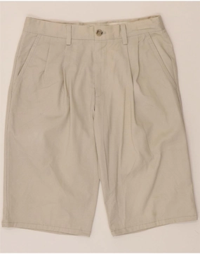 DOCKERS Mens Pegged Chino Shorts W32 Medium Beige Cotton Odor Resistant Coating NonIrritatingTags