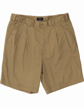 DOCKERS Mens Pegged Chino Shorts W34 Large Beige Cotton Slip Resistant Inner Lining