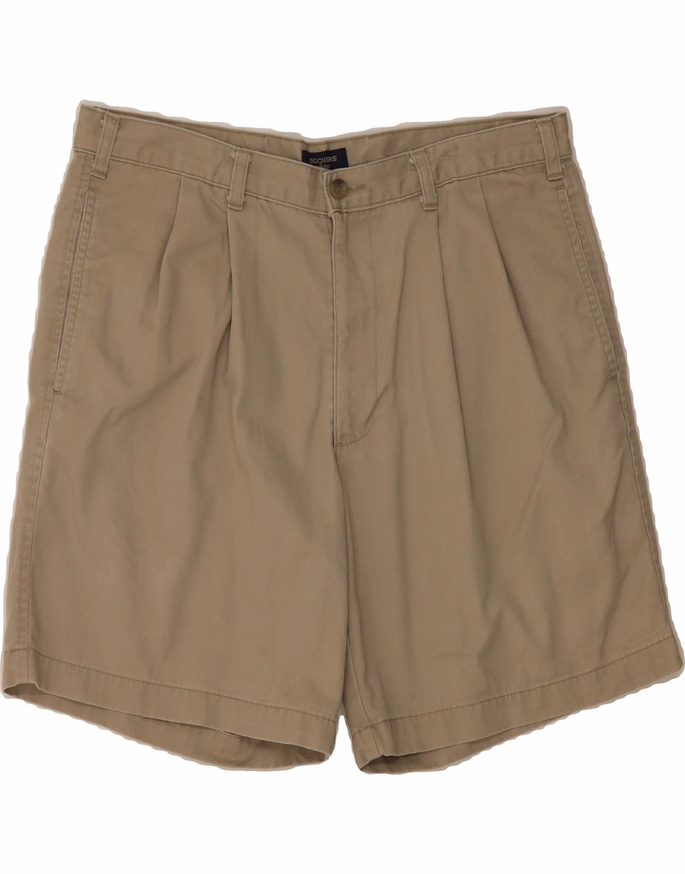 DOCKERS Mens Pegged Chino Shorts W34 Large Beige Cotton Holiday Wear