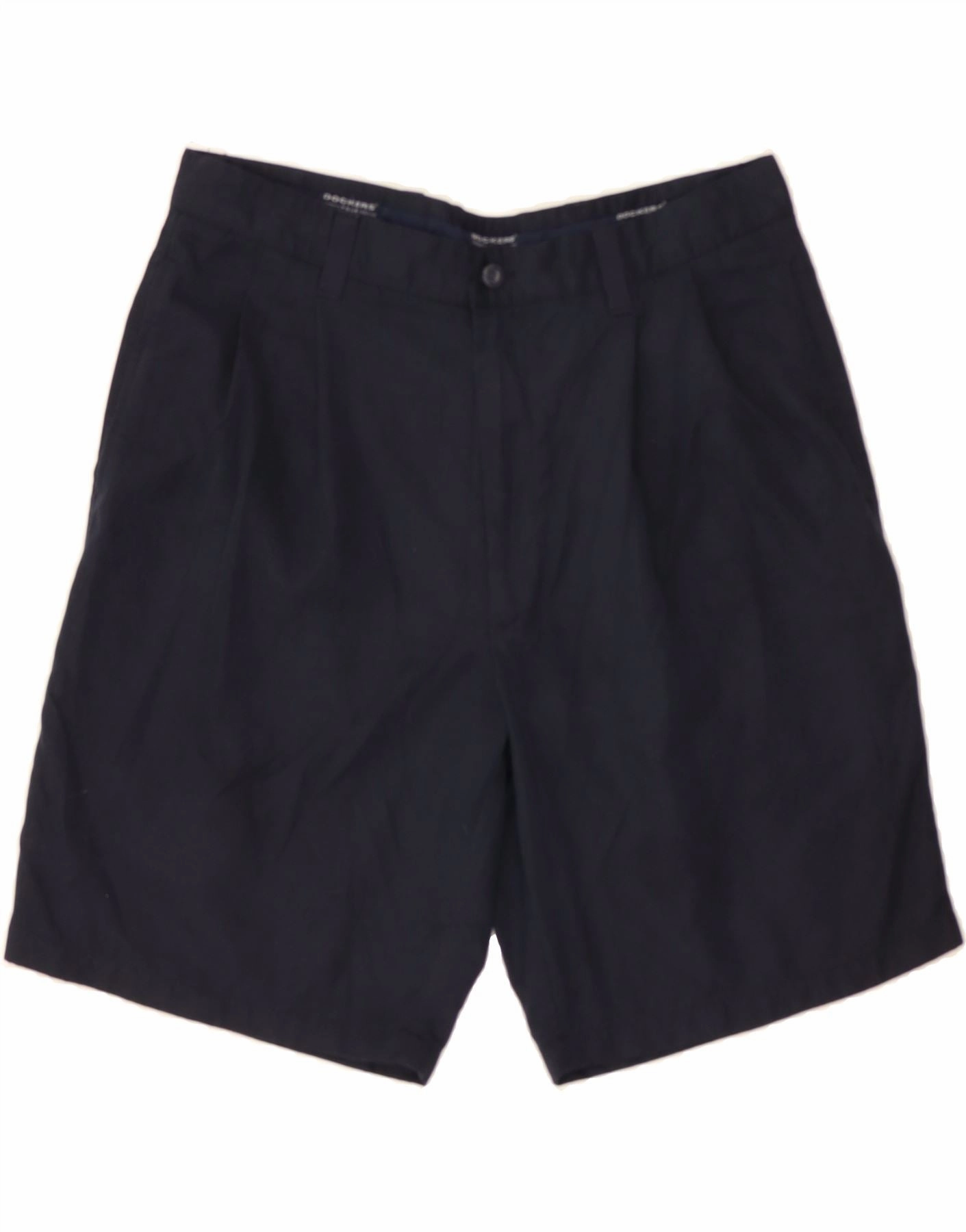 DOCKERS Mens Pegged Chino Shorts W34 Large Navy Blue Polyester Outdoor Performance Fresh Day