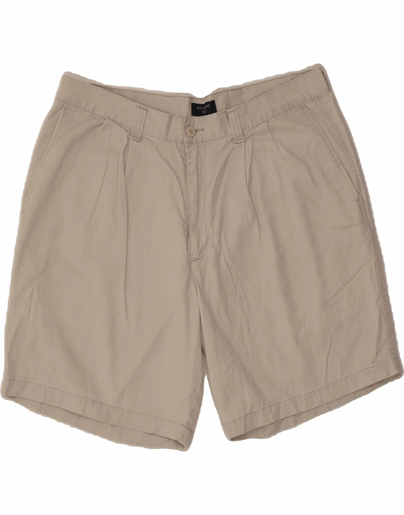 DOCKERS Mens Pegged Chino Shorts W36 Large Grey Cotton Wear Resistant Fabric No Pinch