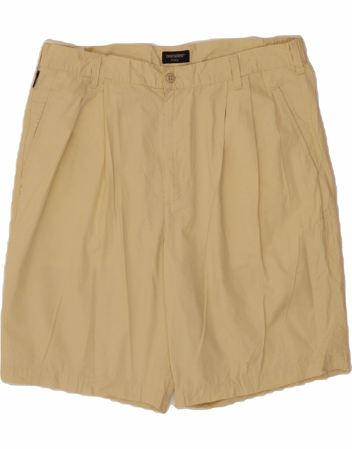 Stylish Look DOCKERS Mens Pegged Chino Shorts W38 XL Yellow Cotton