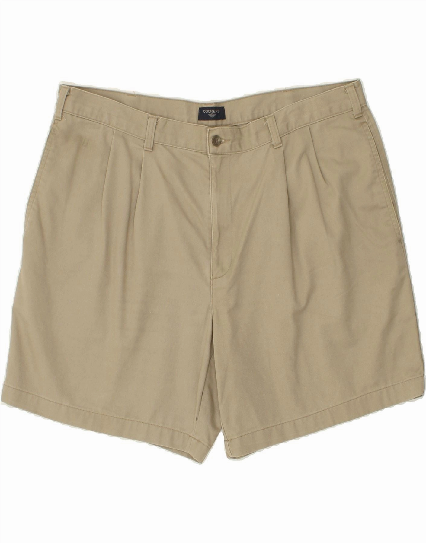 DOCKERS Mens Pegged Chino Shorts W40 XL Beige Cotton nylon blend