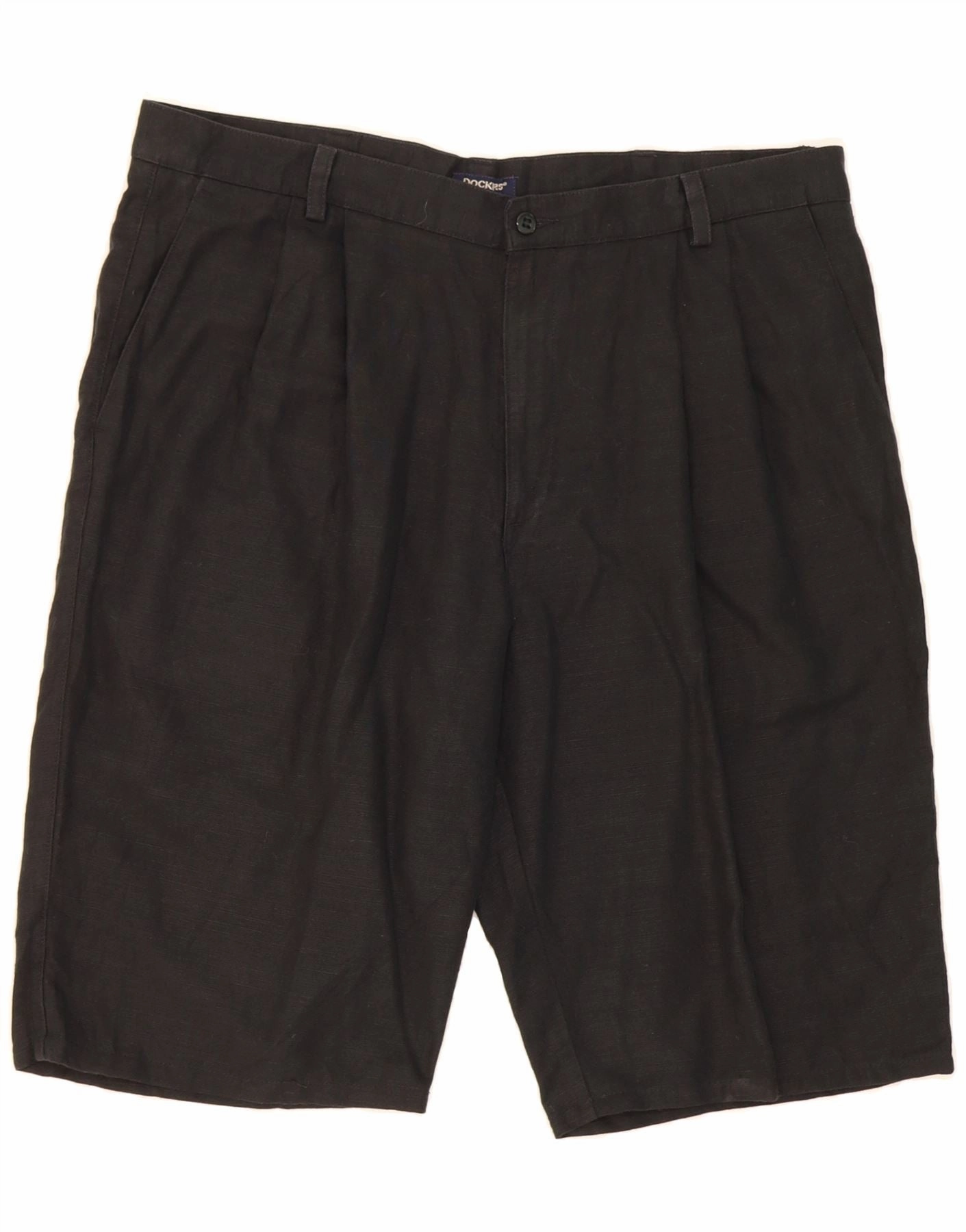 DOCKERS Mens Pegged Chino Shorts W40 XL Black Linen school outfit