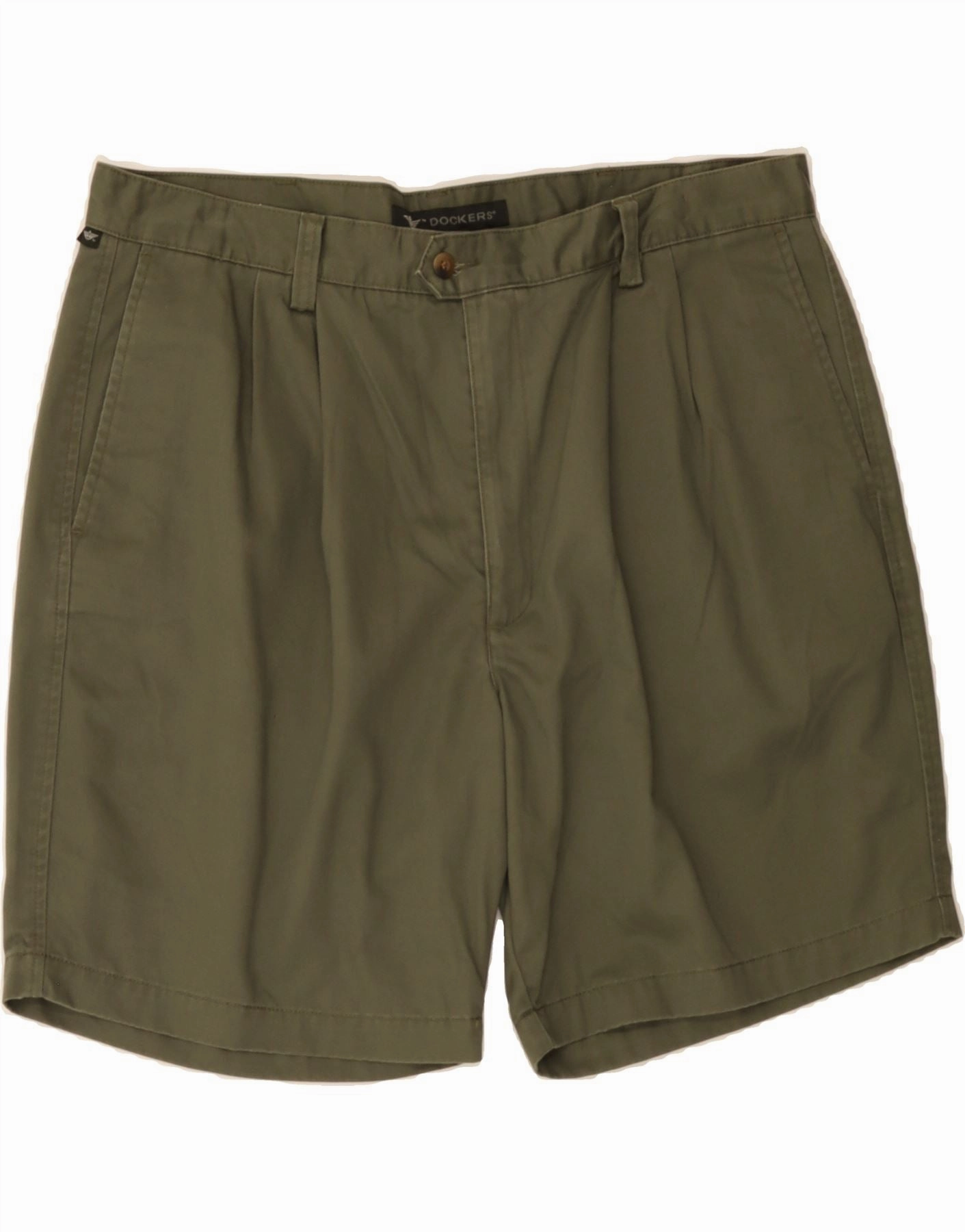 DOCKERS Mens Pegged Chino Shorts W40 XL Khaki Cotton Easy Stretch Fit Everyday Flex