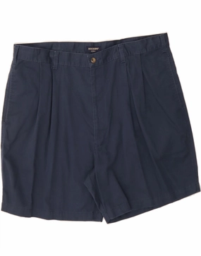DOCKERS Mens Pegged Chino Shorts W40 XL Navy Blue Cotton Casual Look Plus Size