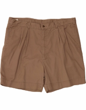 DOCKERS Mens Pegged Chino Shorts W42 2XL Brown Anti Pilling Surface Casual Movement