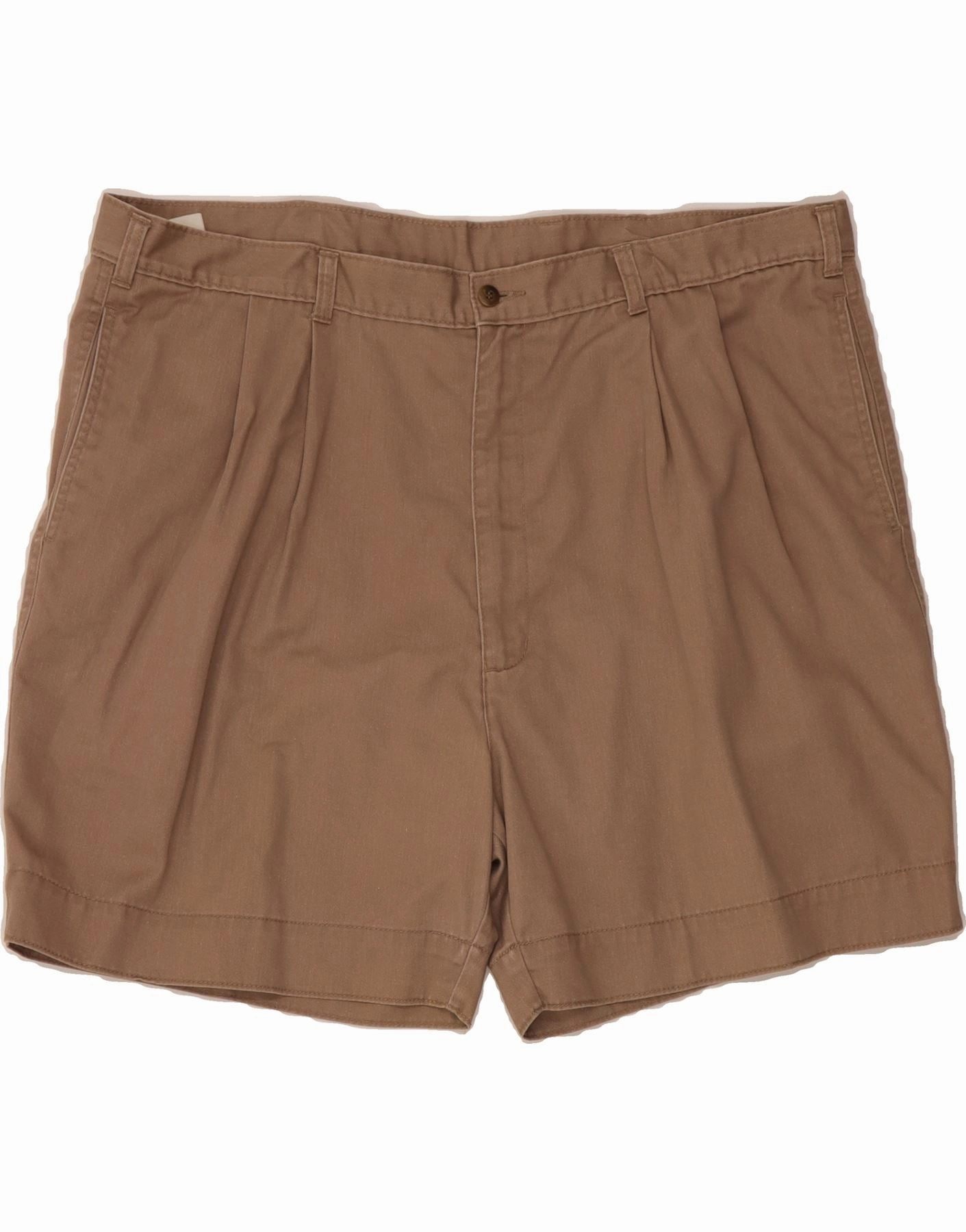 DOCKERS Mens Pegged Chino Shorts W42 2XL Brown Anti Pilling Surface Casual Movement