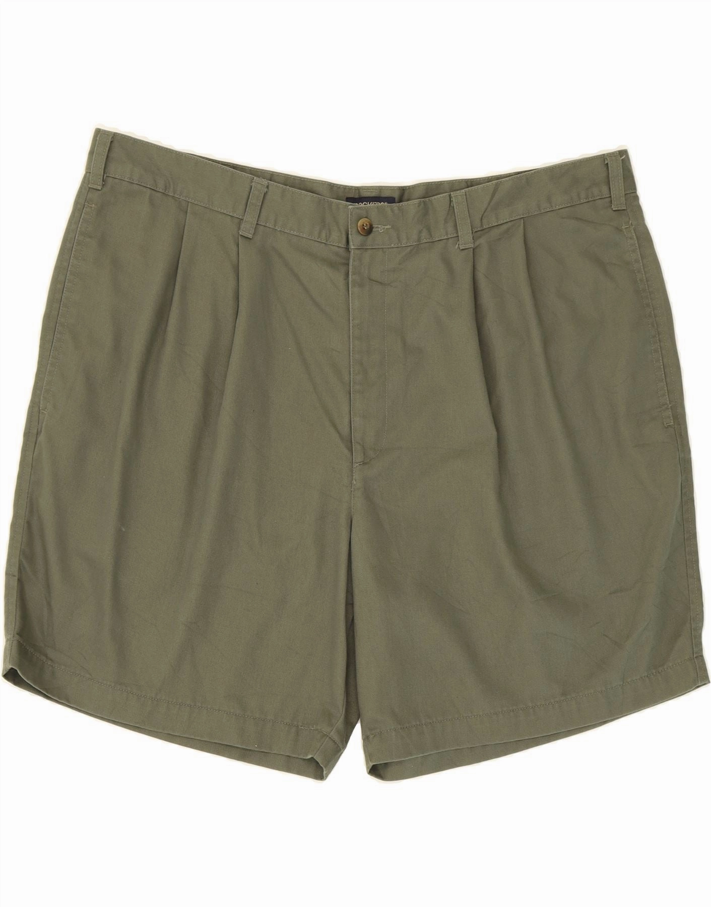fresh start yoga clothes DOCKERS Mens Pegged Chino Shorts W42 2XL Green Cotton