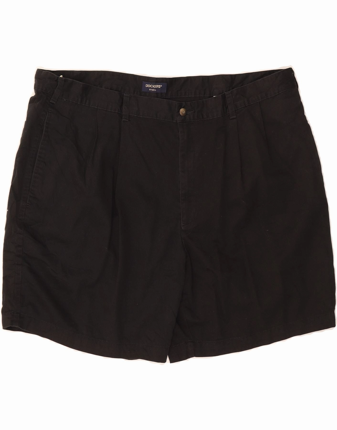 DOCKERS Mens Pegged Chino Shorts W44 2XL Black Cotton Stay Flexible