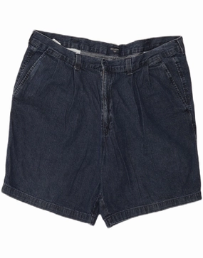 Slim Fit Wear DOCKERS Mens Pegged Denim Shorts W42 2XL Navy Blue Cotton