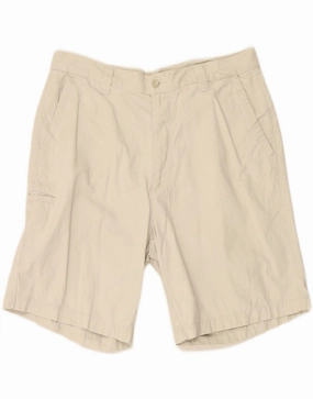 DOCKERS Mens Relaxed Fit Cargo Shorts W36 Large Off White Cotton One-of-a-kind Quick Adjust Fit