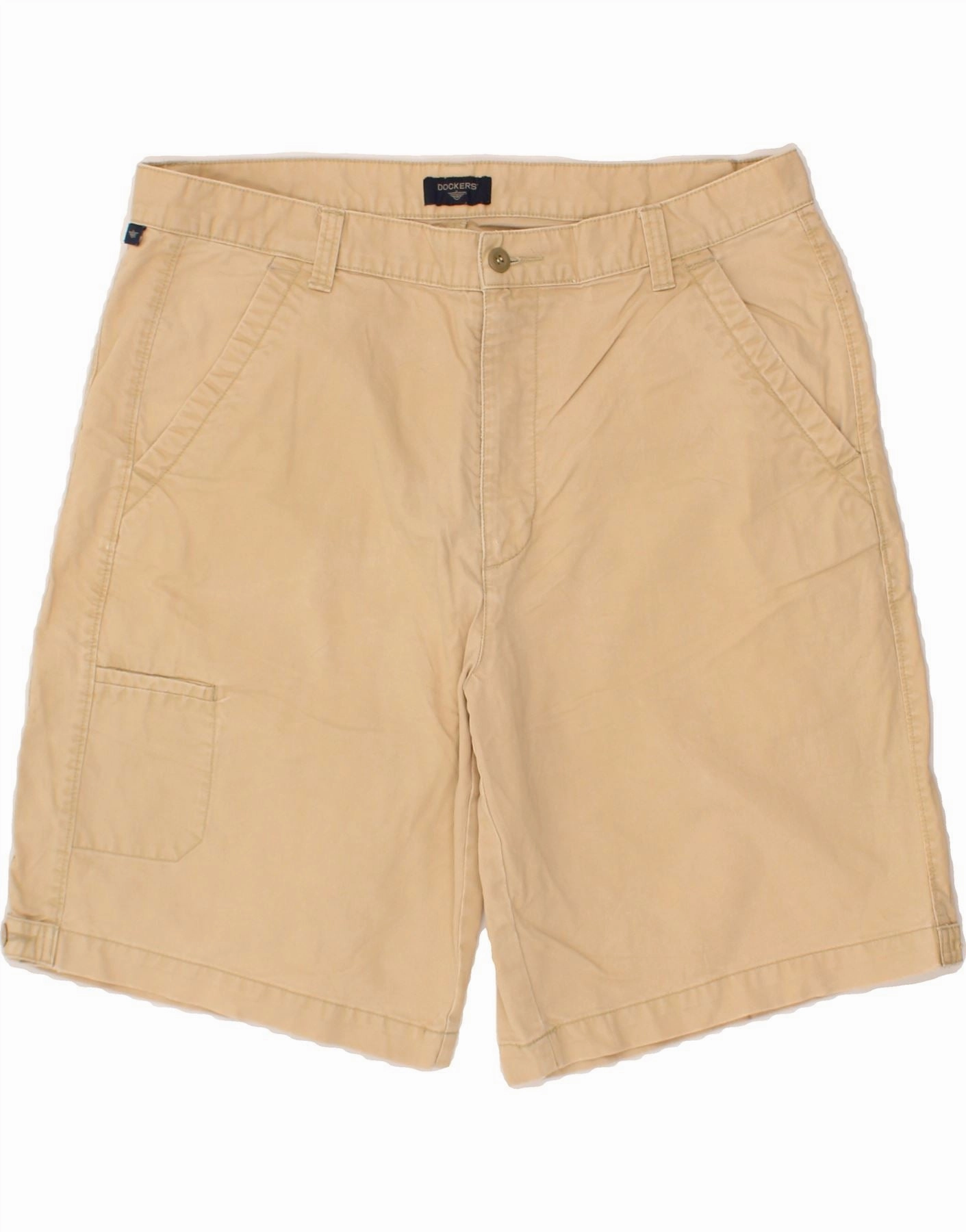 DOCKERS Mens Relaxed Fit Cargo Shorts W38 XL Beige Cotton picnic clothes Breathable Comfort