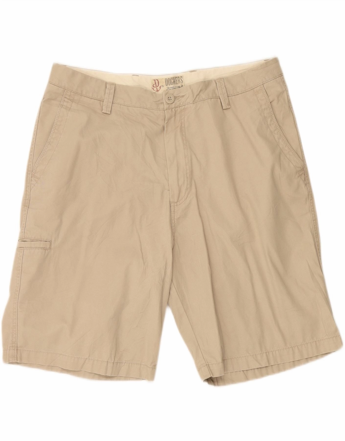 Durable Build regular size DOCKERS Mens Relaxed Fit Cargo Shorts W38 XL Beige Cotton