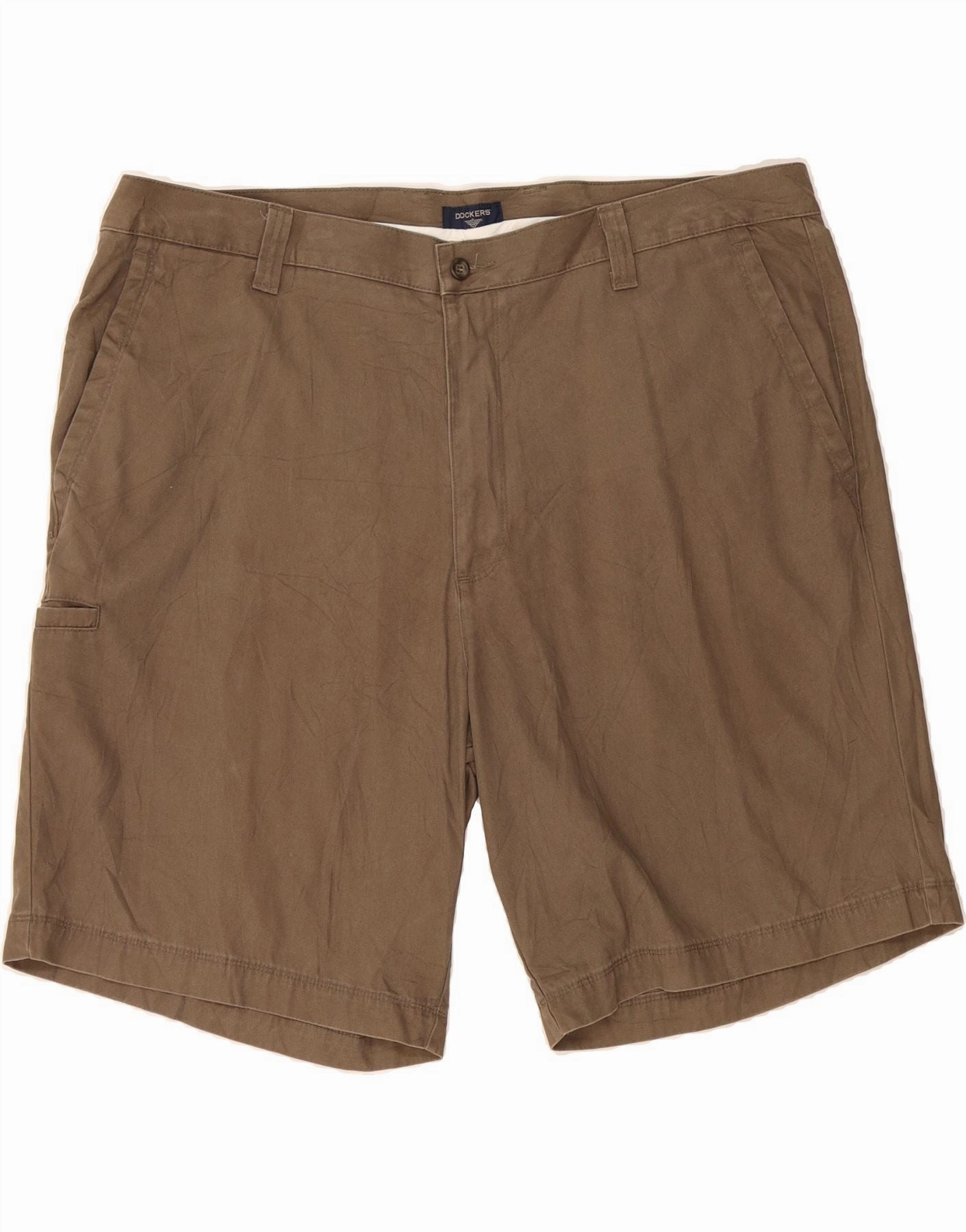 DOCKERS Mens Relaxed Fit Cargo Shorts W42 2XL Khaki Cotton Everyday Flex Quick Layering