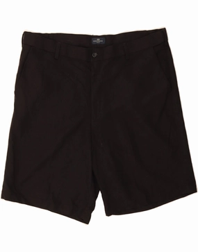 DOCKERS Mens Relaxed Fit Chino Shorts W40 XL Black Polyester soccer shorts Sleek Fit