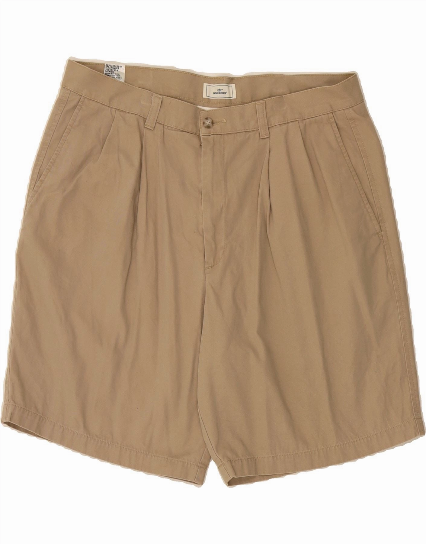 DOCKERS Mens Relaxed Fit Pegged Chino Shorts W36 Large  Beige Cotton Sustainable