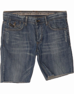 DOLCE & GABBANA Mens Denim Shorts W35 Large Blue Water Repellent Finish NoChafeFinish