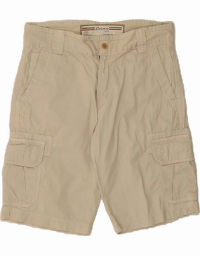 Rubberized Waistband High Waist DOLOMITE Mens Cargo Shorts IT 46 Small W32  Beige Cotton