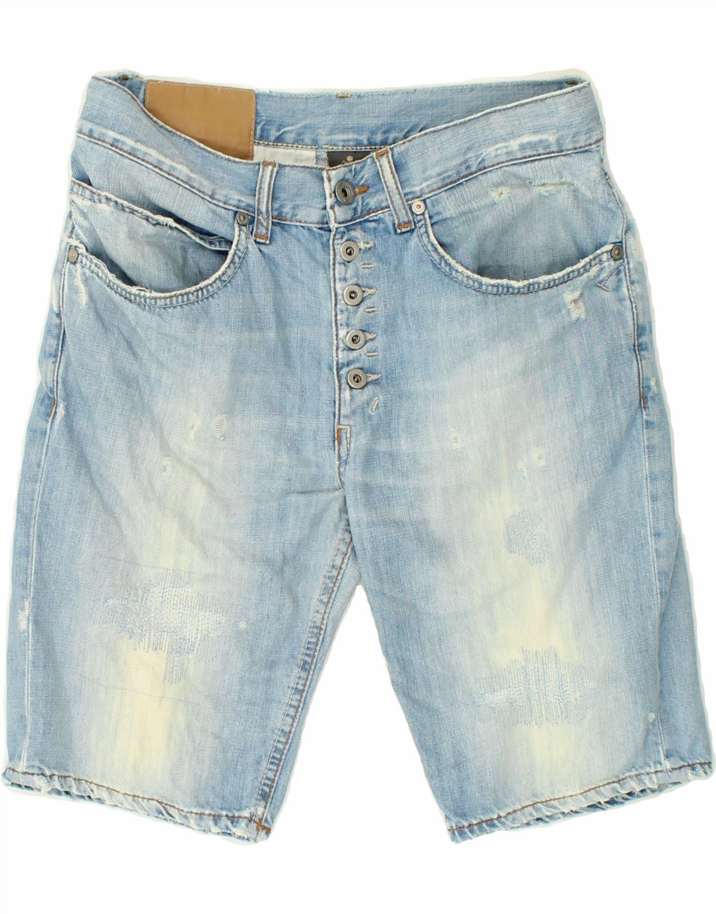 affordable choice DONDUP Mens Distressed Denim Shorts W30 Medium  Blue