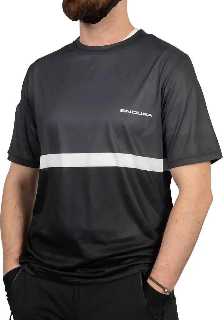 Rayon blend Endura SingleTrack Core II Short Sleeve Mens Cycling Jersey - Black