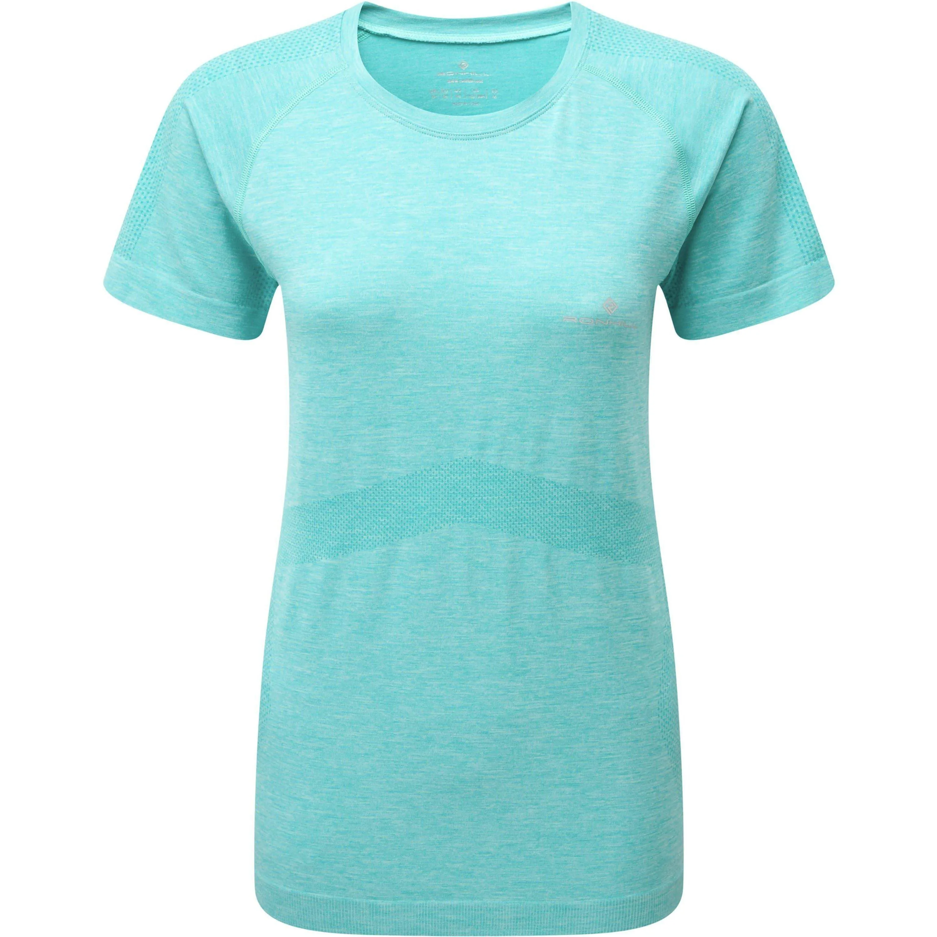 SoftenedTexturedWeave Ronhill Infinity Marathon Short Sleeve Womens Running Top - Blue