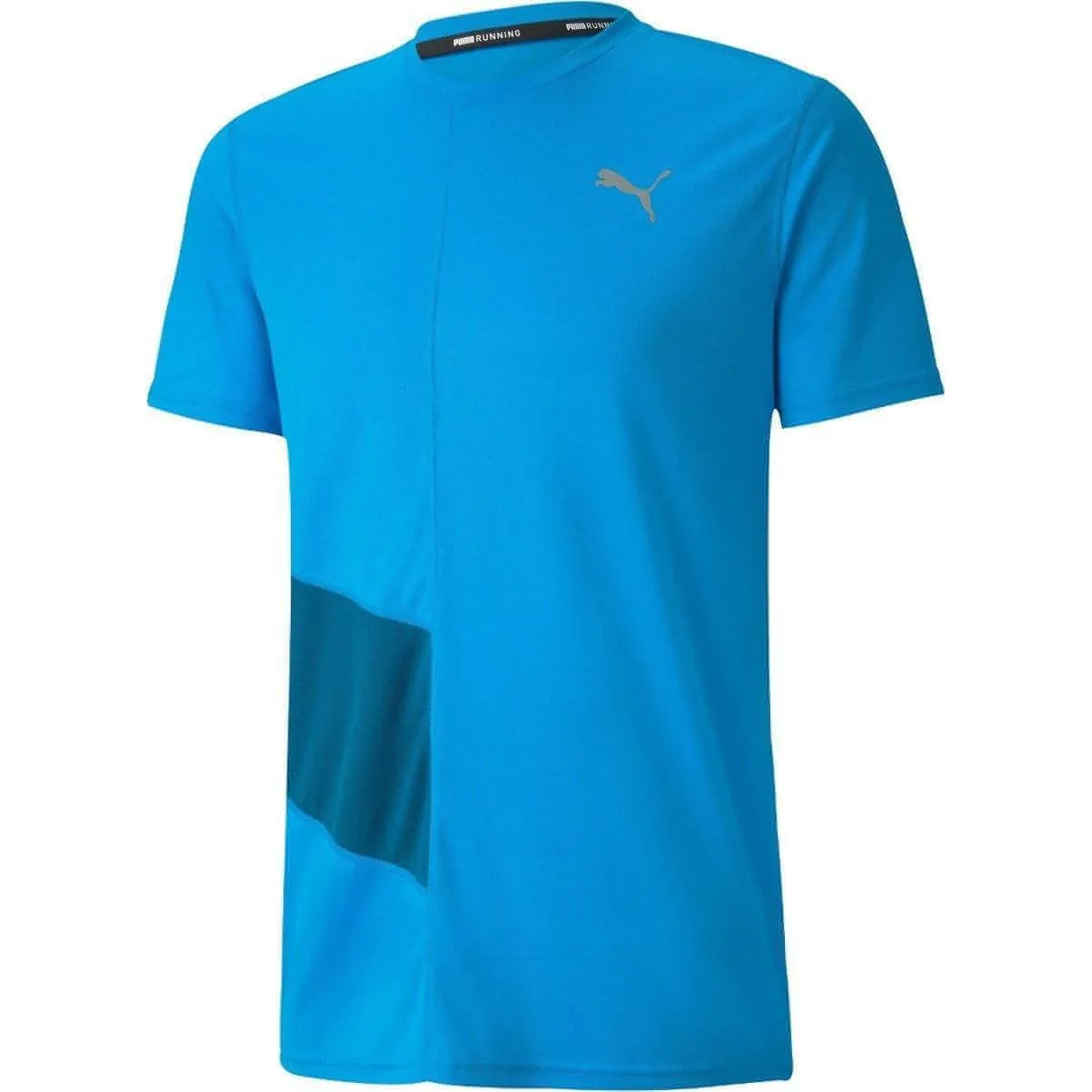 Puma Ignite Short Sleeve Mens Running Top - Blue Smart Layering Stylish Comfort