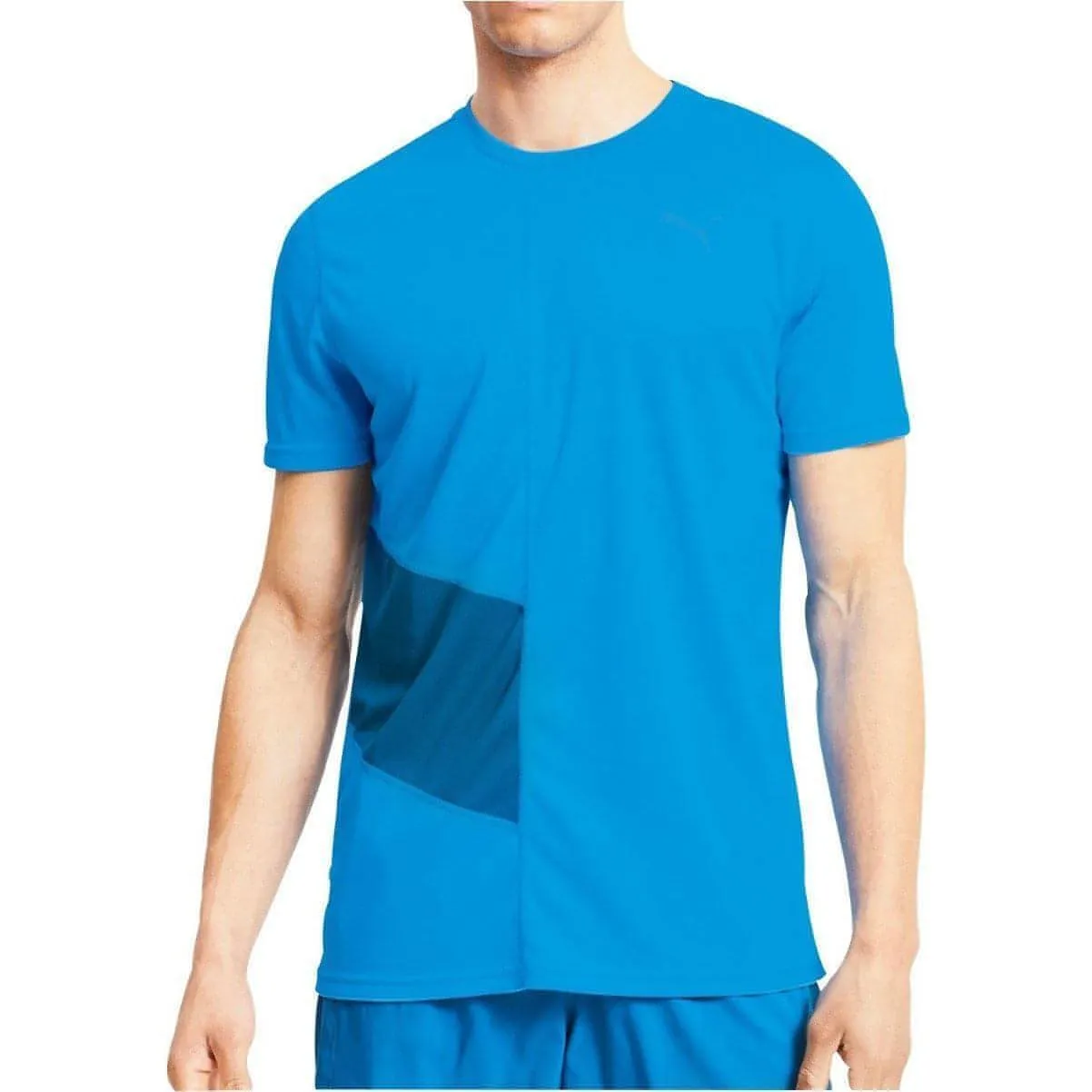 Outdoor Look Puma Ignite Short Sleeve Mens Running Top - Blue