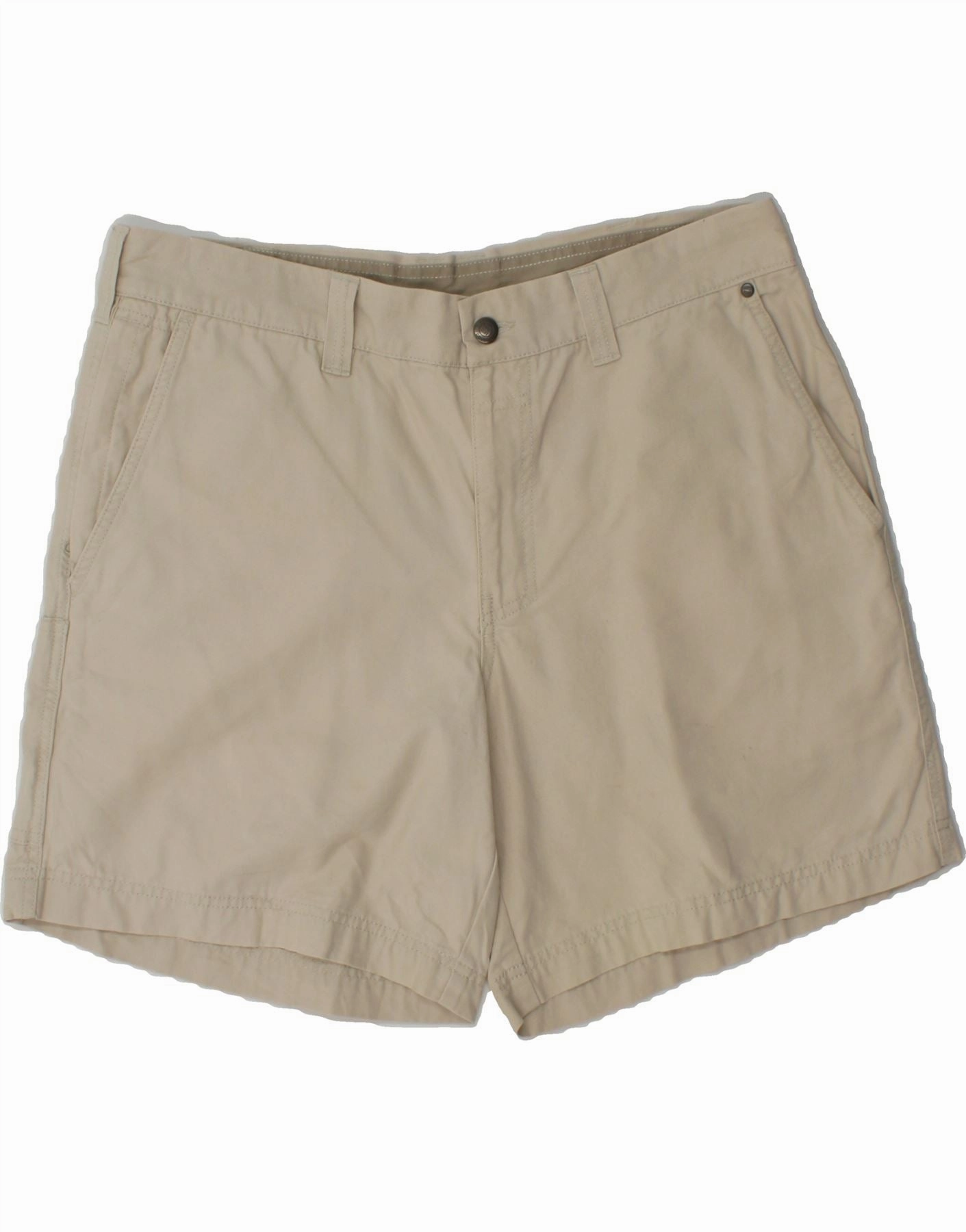 COLUMBIA Mens Chino Shorts W36 Large Beige Cotton Anorak Easy Fit Design