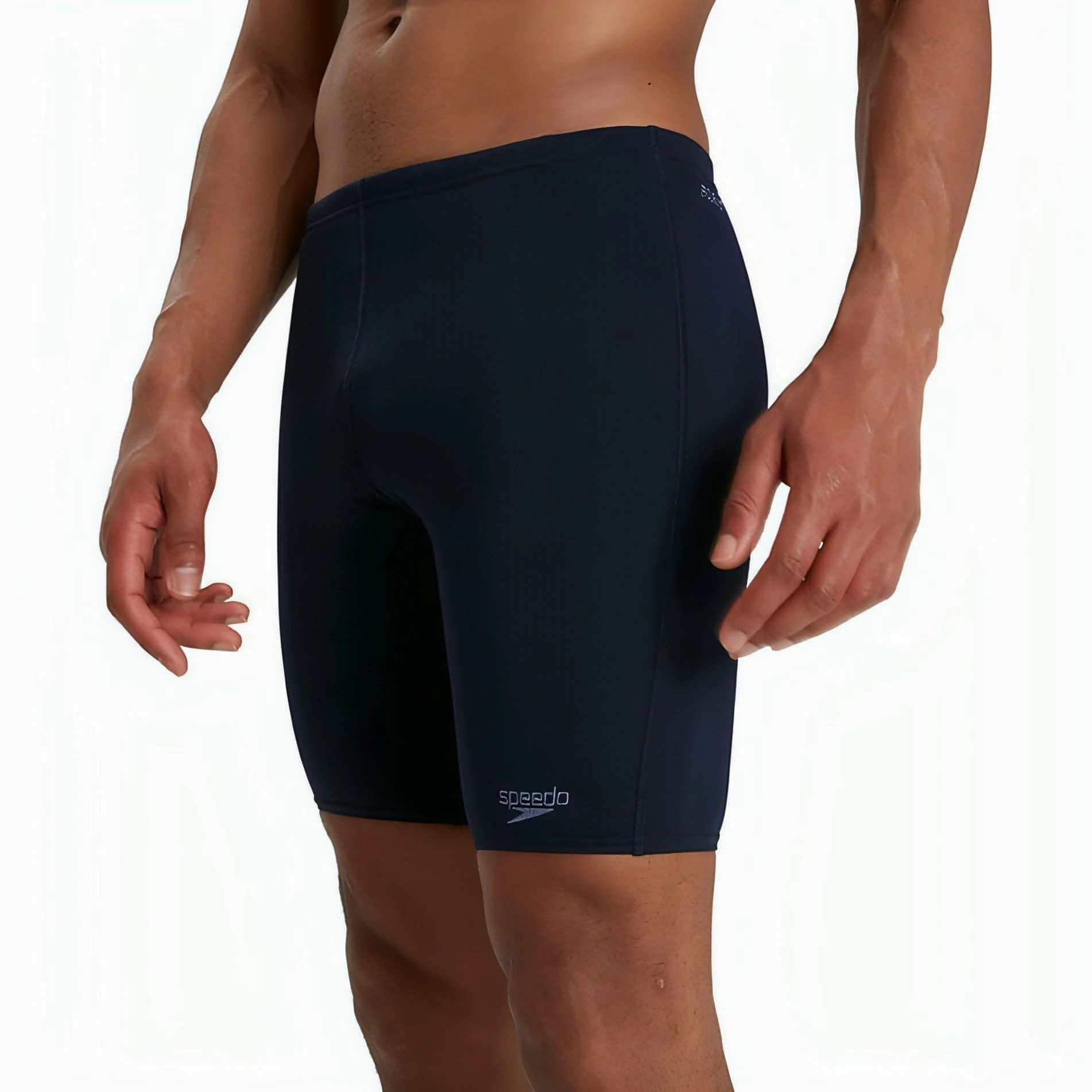 Travel Essential Tropical Holiday Speedo ECO Endurance Plus Mens Swim Jammer Shorts - Navy