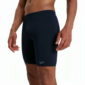 Travel Essential Tropical Holiday Speedo ECO Endurance Plus Mens Swim Jammer Shorts - Navy