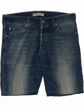 Work Ready Cooling Mesh Lining LEVI'S Mens 512 Denim Shorts W36 Large Blue Cotton