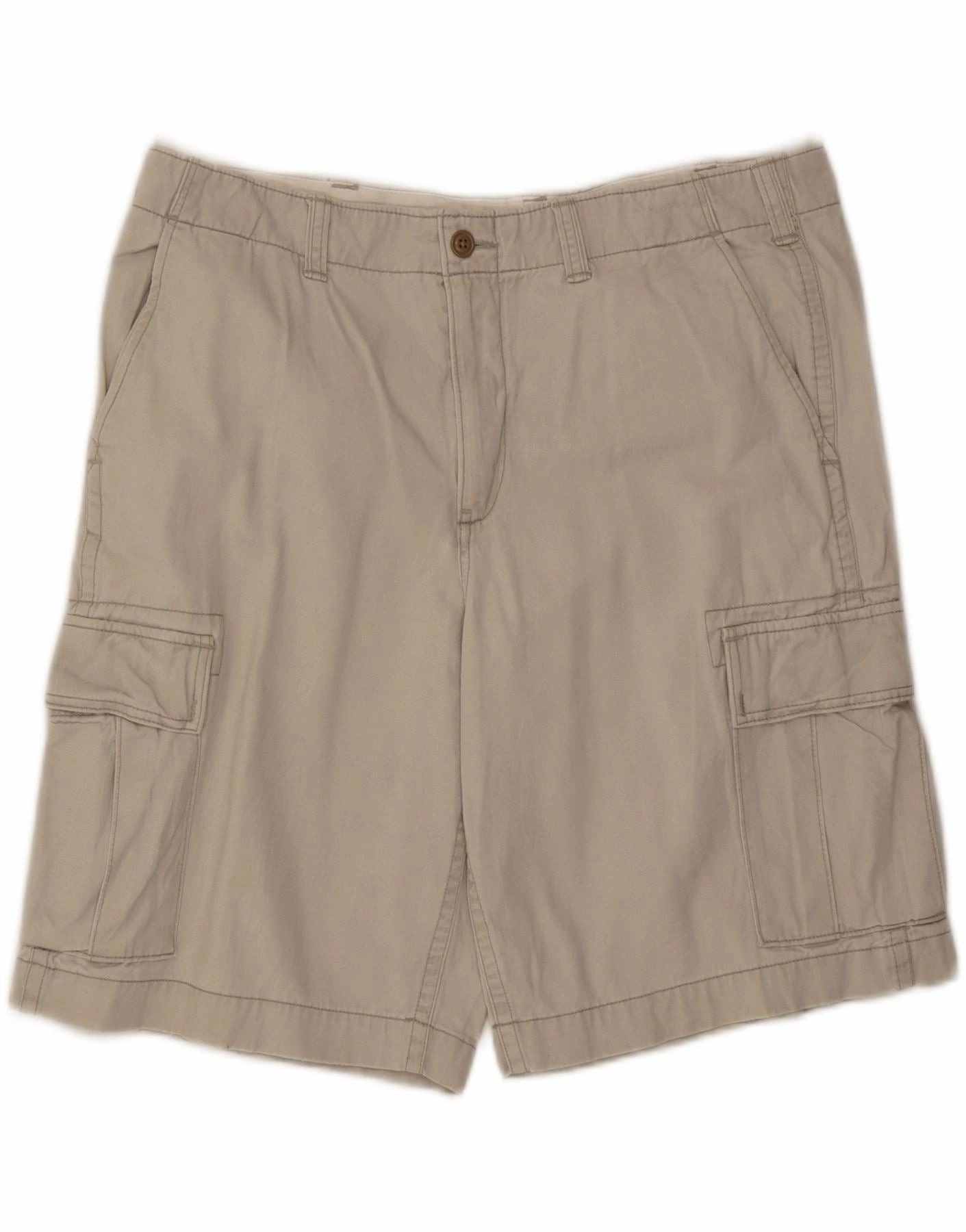 personalized option Glide On Waist System EDDIE BAUER Mens Cargo Shorts W38 XL Beige Cotton