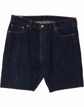 Anti Static Fabric Sweat Wicking Technology LEVI'S Mens 505 Denim Shorts W42 2XL Navy Blue Cotton