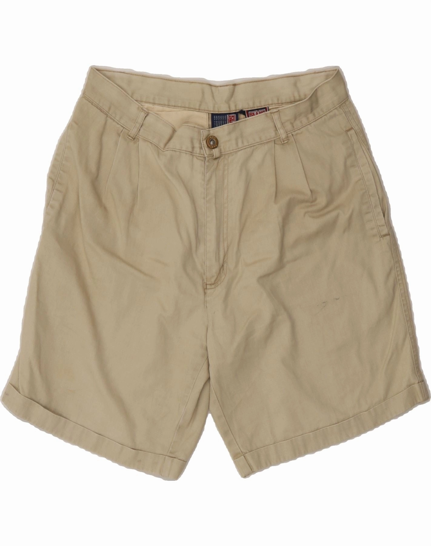SLAM Mens Pegged Chino Shorts IT 48 Medium W30 Beige Cotton Tactile Feedback Loops