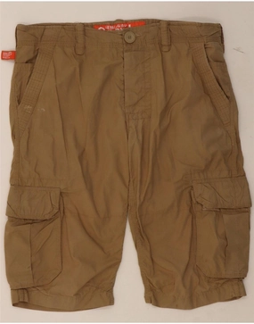 Chill Breeze SUPERDRY Mens Cargo Shorts Large W36 Brown Cotton