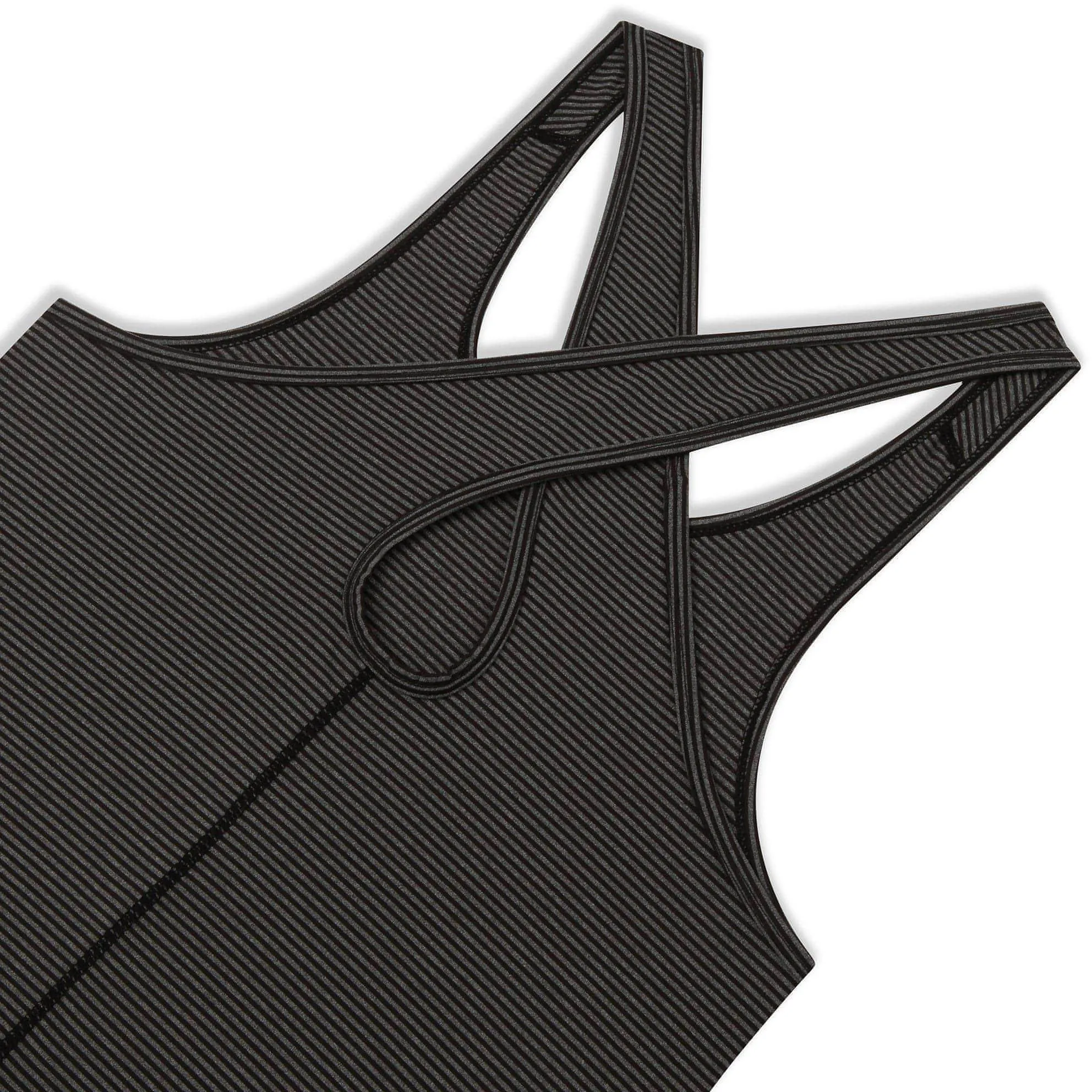 Quick Dry Technology Minimal Outfit TCA Vista Cross Back Womens Running Vest Tank Top - Black