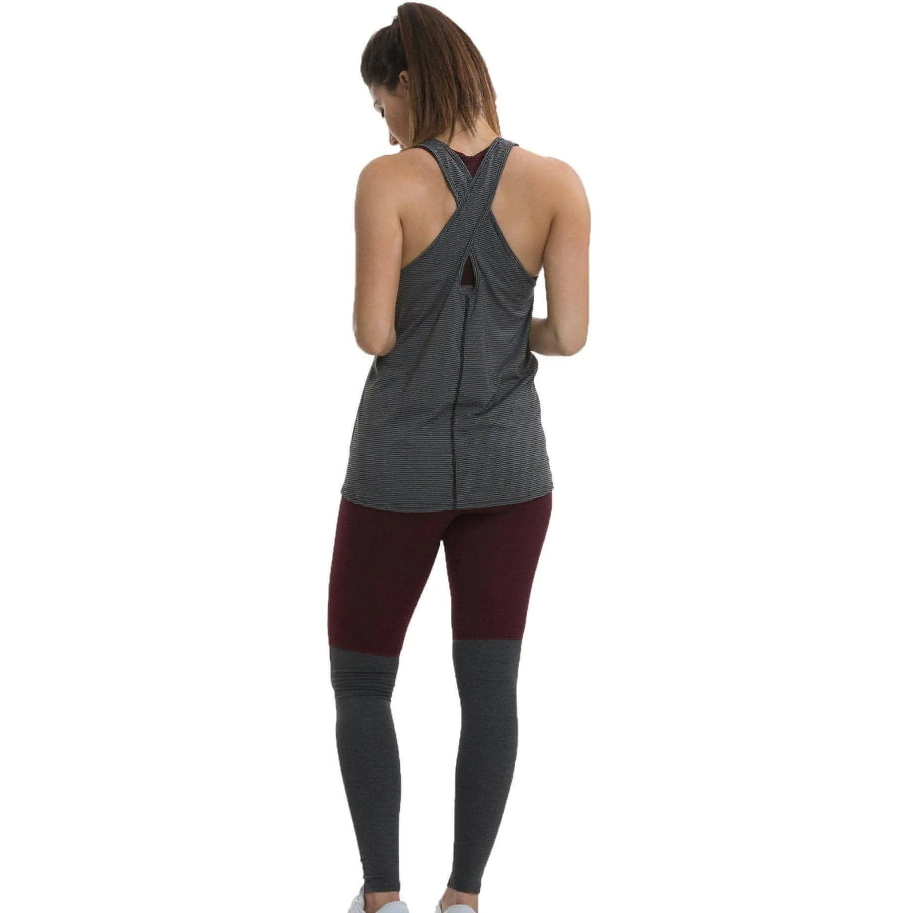 easy to pair SeamlessConstruction TCA Vista Cross Back Womens Running Vest Tank Top - Black