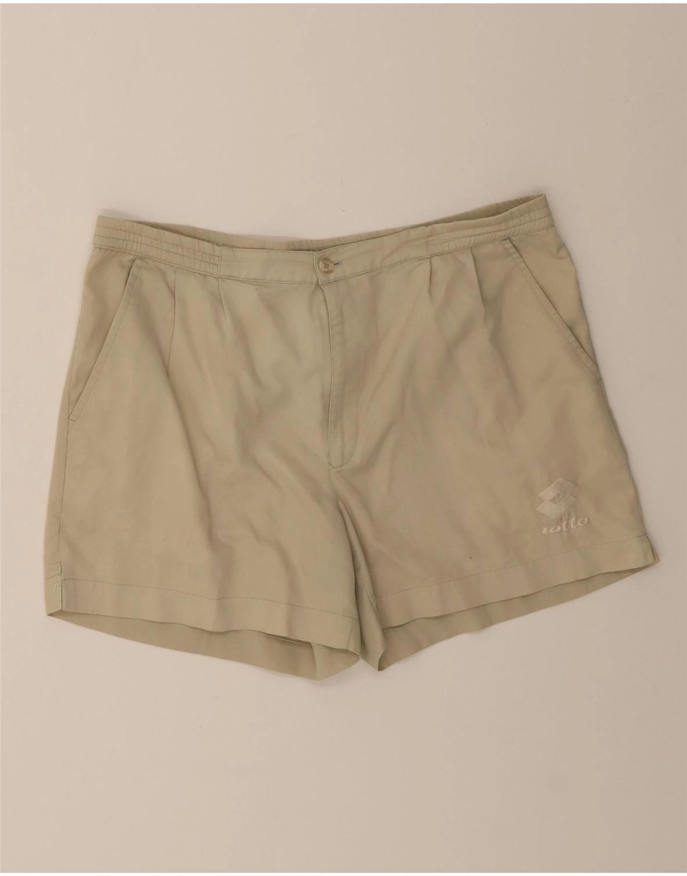 Temperature Regulating Tech LOTTO Mens Pegged Chino Shorts XL W40  Beige