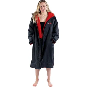Jersey Fabric Dryrobe Advance Long Sleeve Changing Robe - Black
