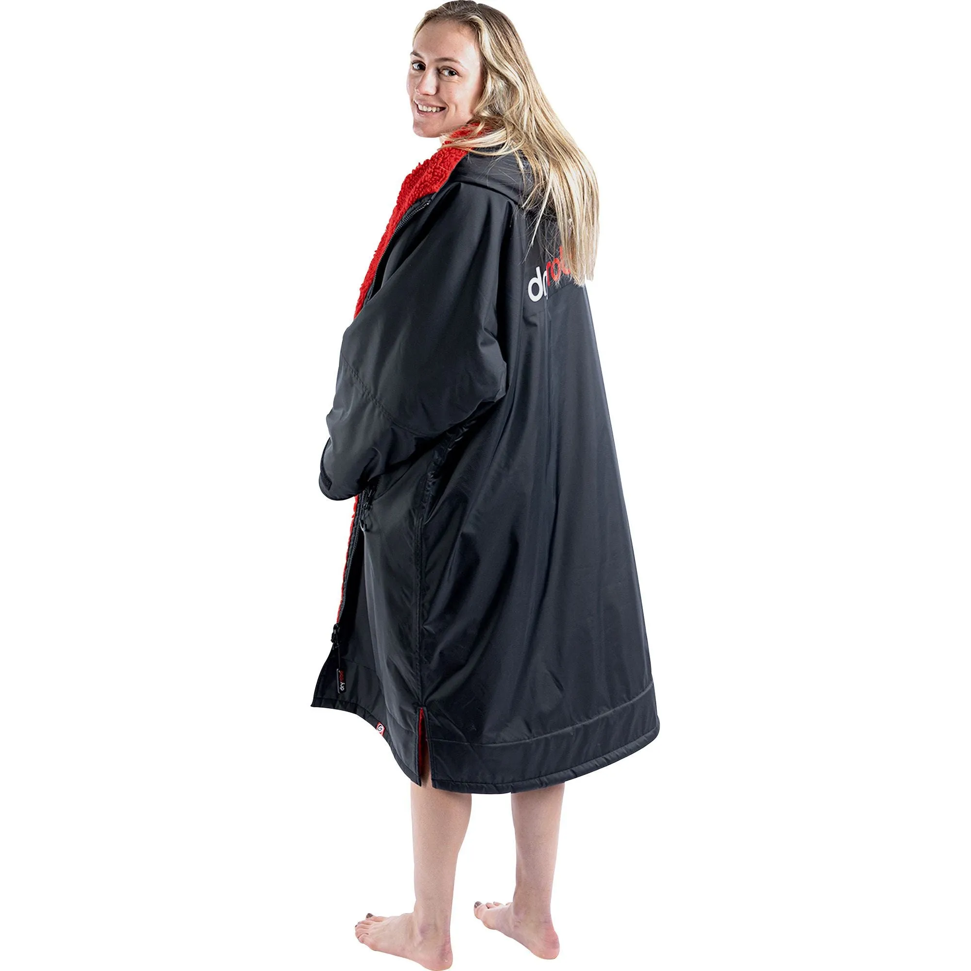 Inside Day Look Ultra Soft Weave Dryrobe Advance Long Sleeve Changing Robe - Black