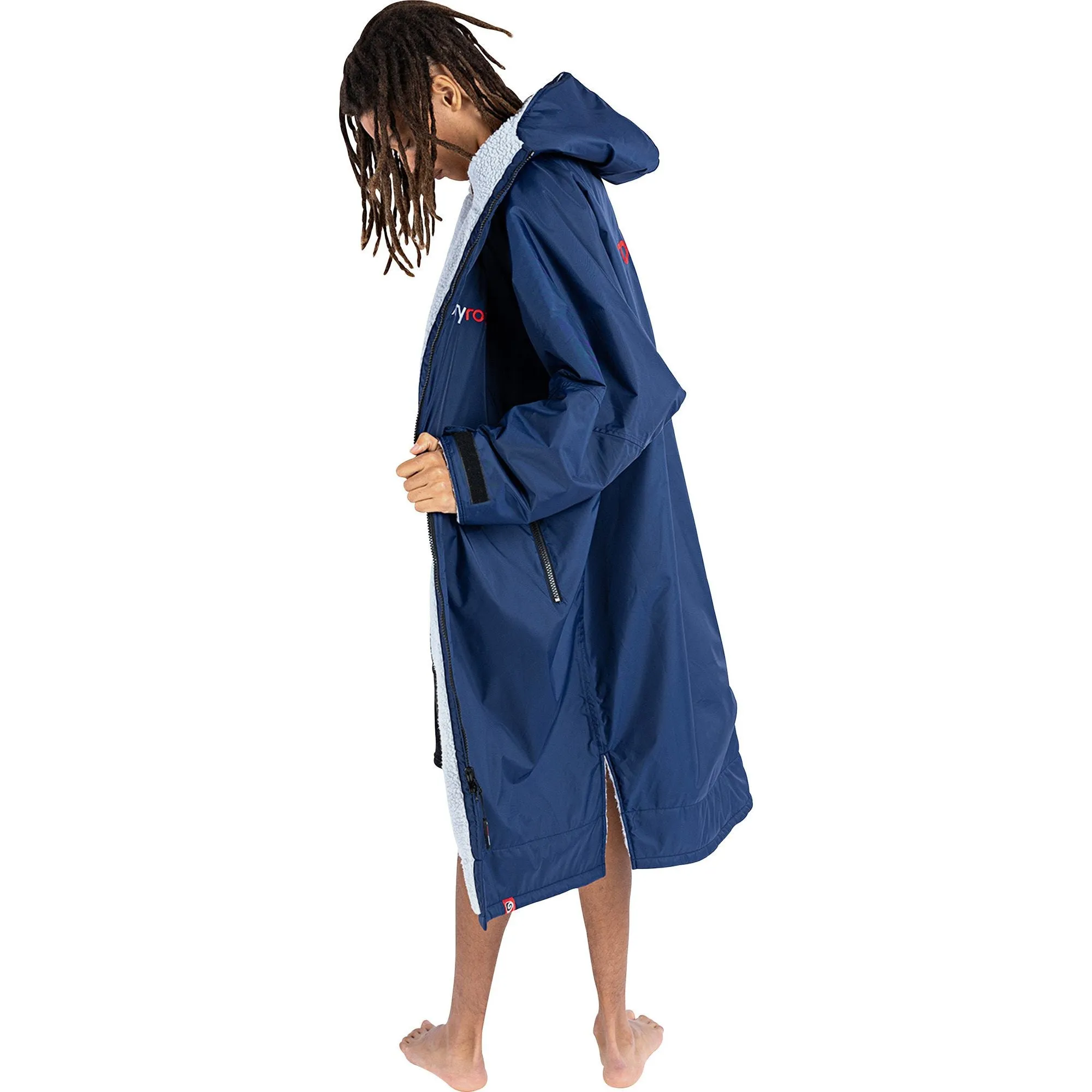 Silky texture Snug Texture Dryrobe Advance Long Sleeve Changing Robe - Navy
