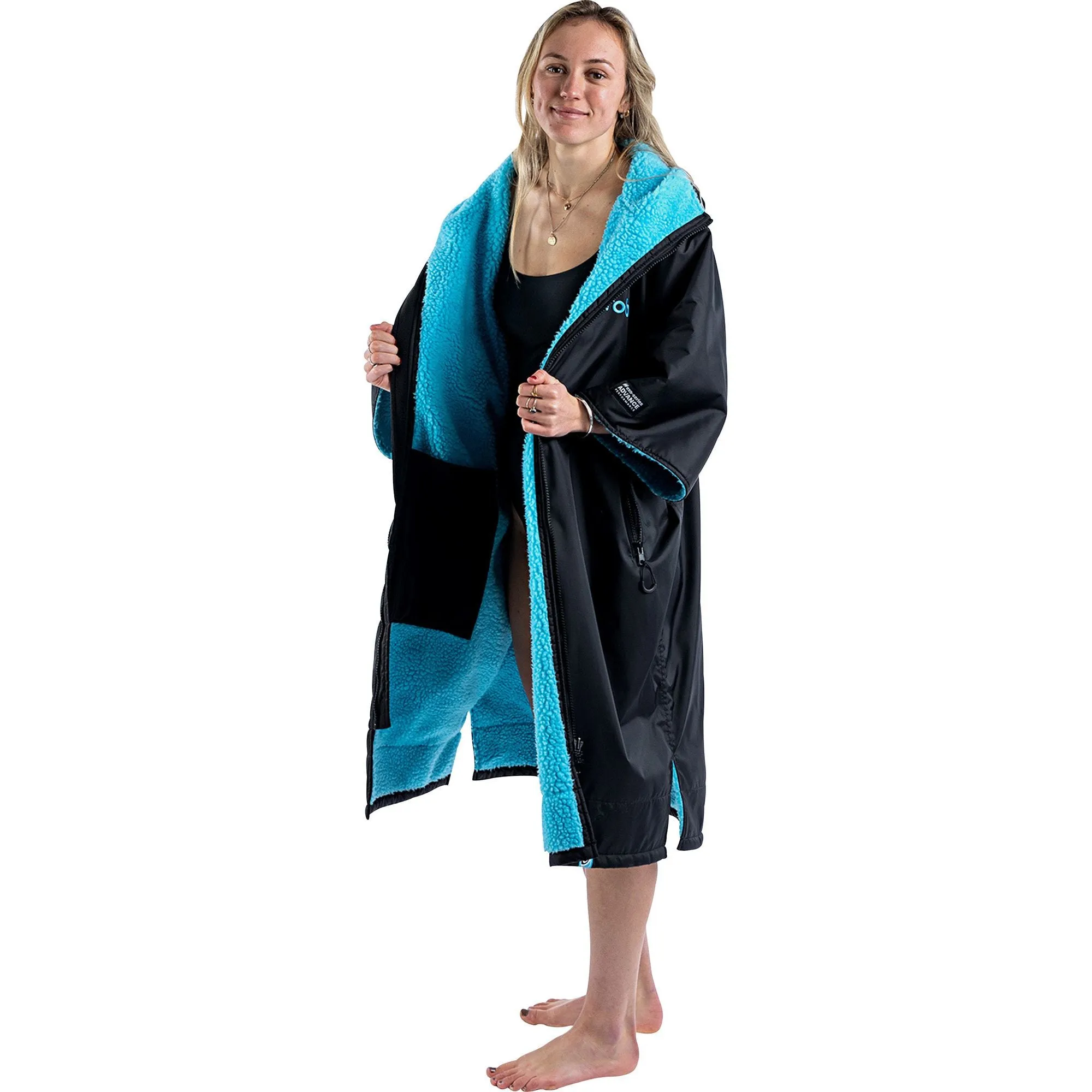 Universal Sizing System Dryrobe Advance Short Sleeve Changing Robe - Blue