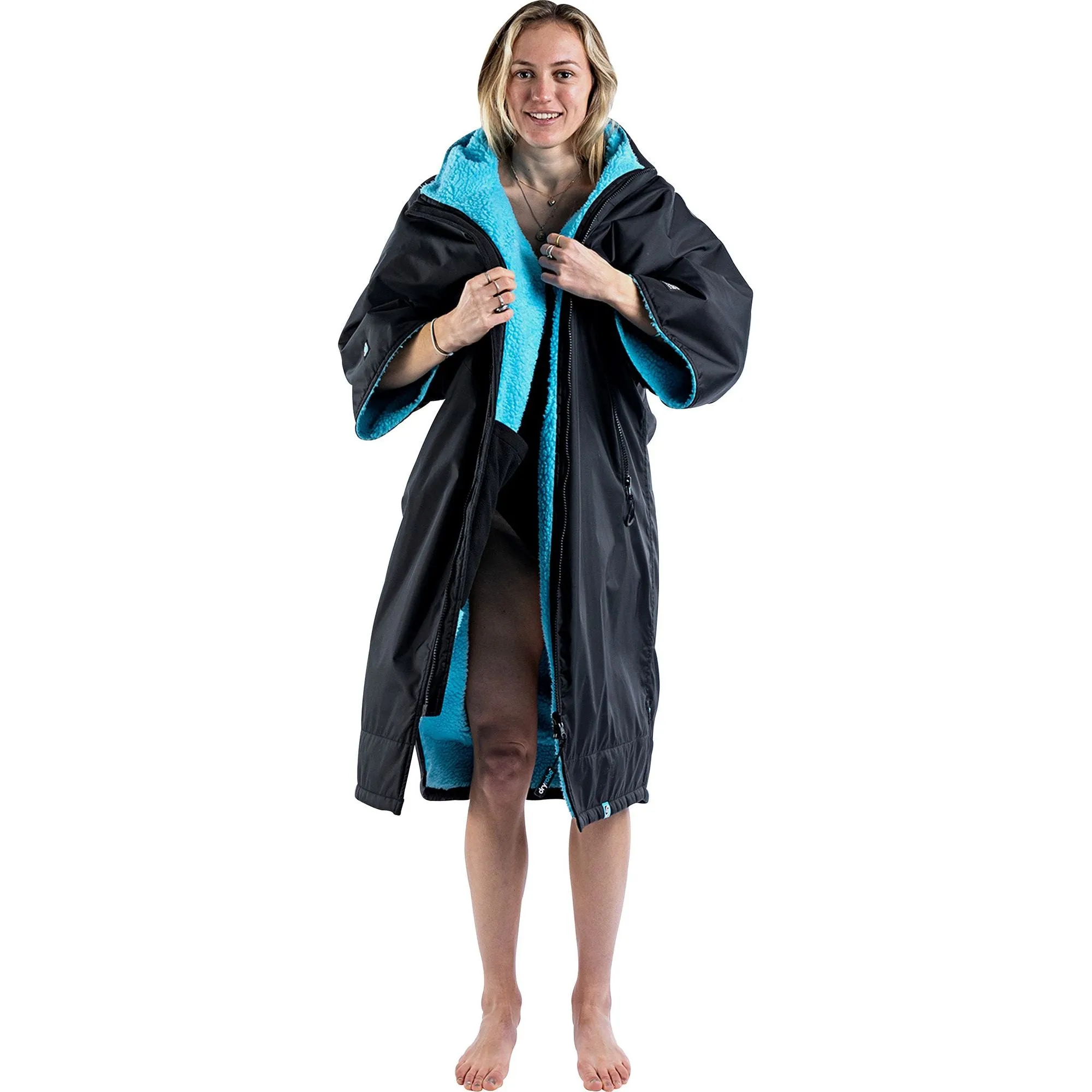 Dryrobe Advance Short Sleeve Changing Robe - Blue Breathe Room Quick Dry Technology