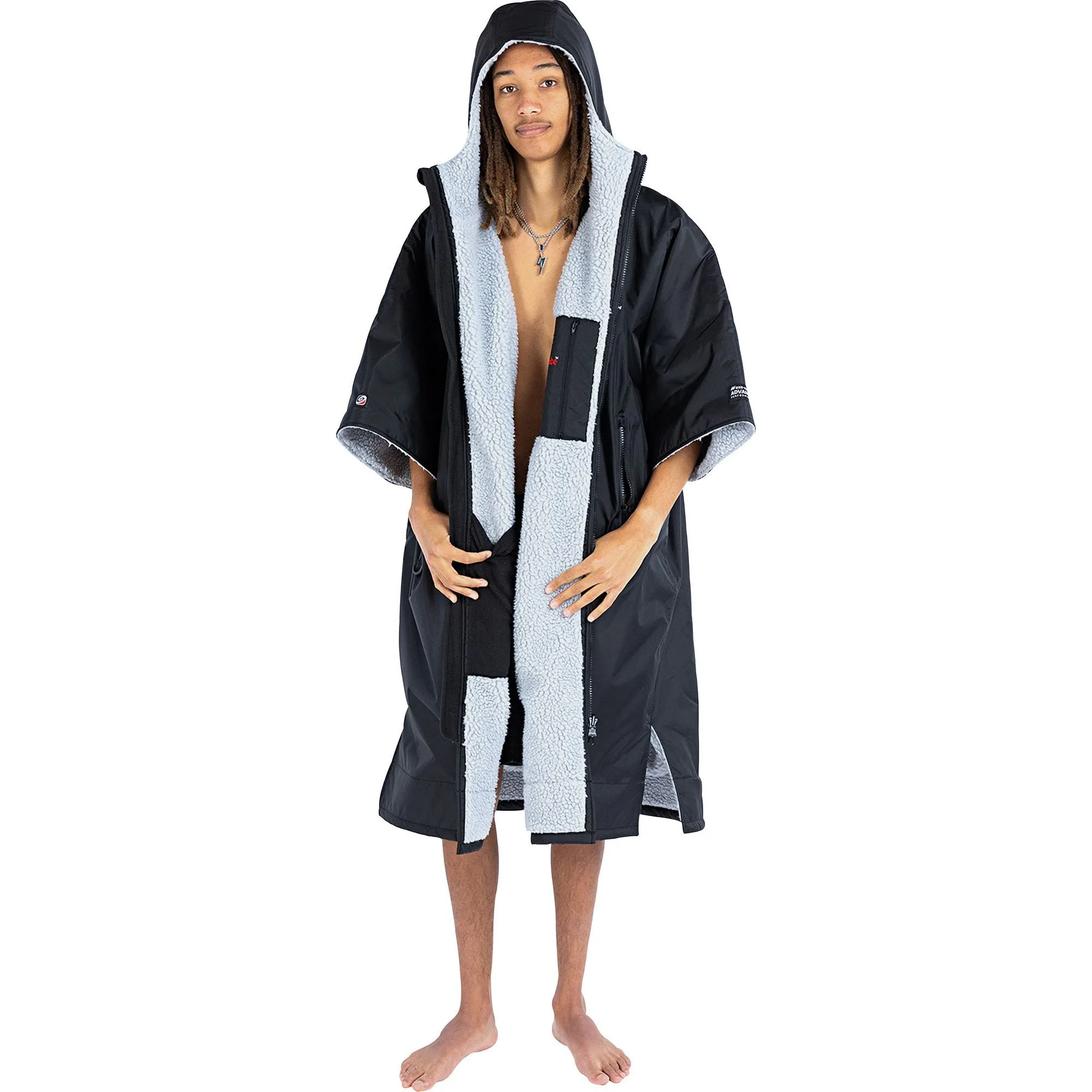 Dryrobe Advance Short Sleeve Changing Robe - Grey Home Hours